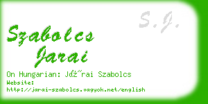 szabolcs jarai business card